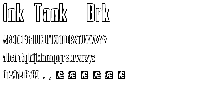 Ink Tank (BRK) font